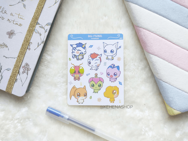 Digimon - Digi Friends - Sticker Sheet