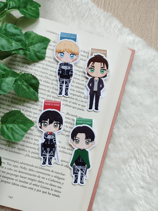 Shingeki no Kyojin (Ataque a los titanes) - Marcapáginas / Shingeki no Kyojin (Attack on Titan) - Bookmarks