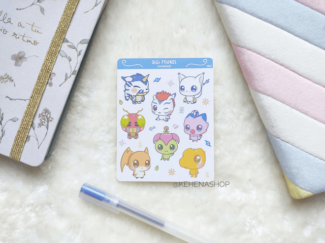 Digimon - Digi Friends - Sticker Sheet